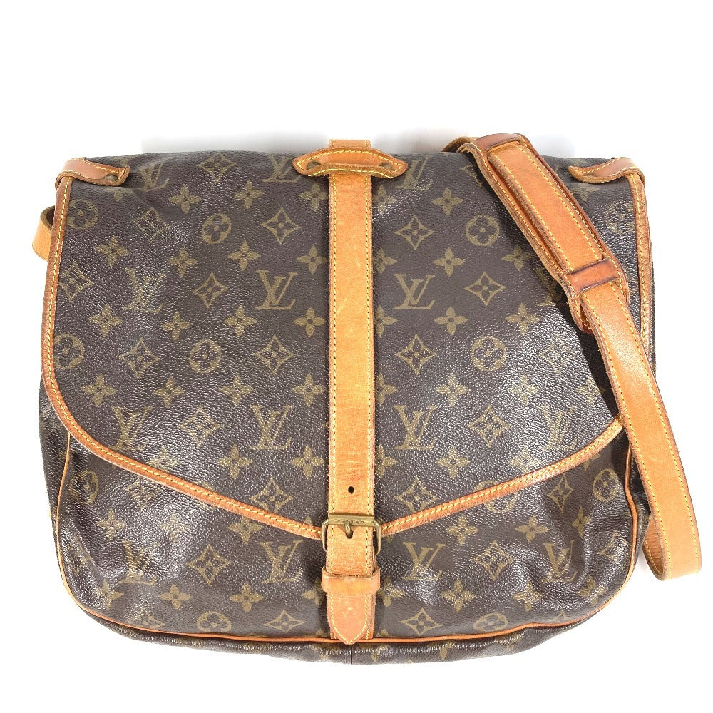 LOUIS VUITTON M42254 Monogram Saumur 35 Saumur 35 Crossbody Flap Bag Shoulder Bag Monogram Canvas Unisex Brown