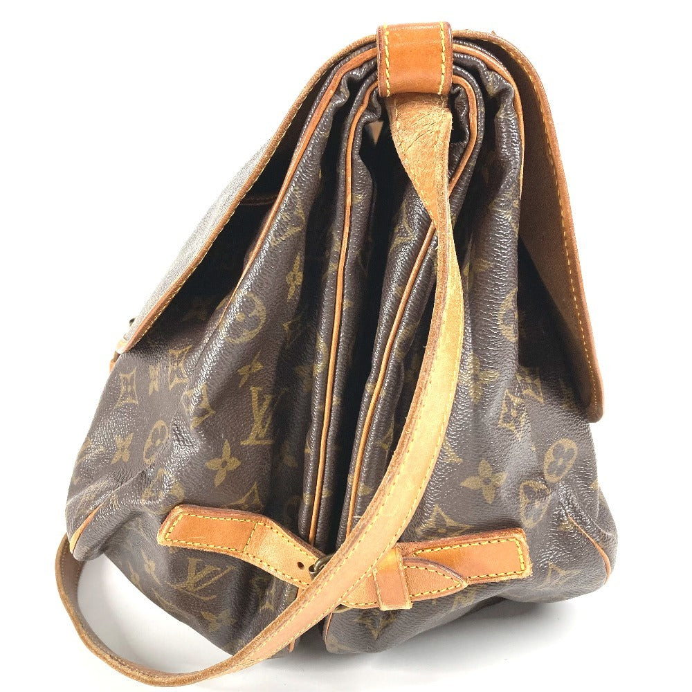 LOUIS VUITTON M42254 Monogram Saumur 35 Saumur 35 Crossbody Flap Bag Shoulder Bag Monogram Canvas Unisex Brown