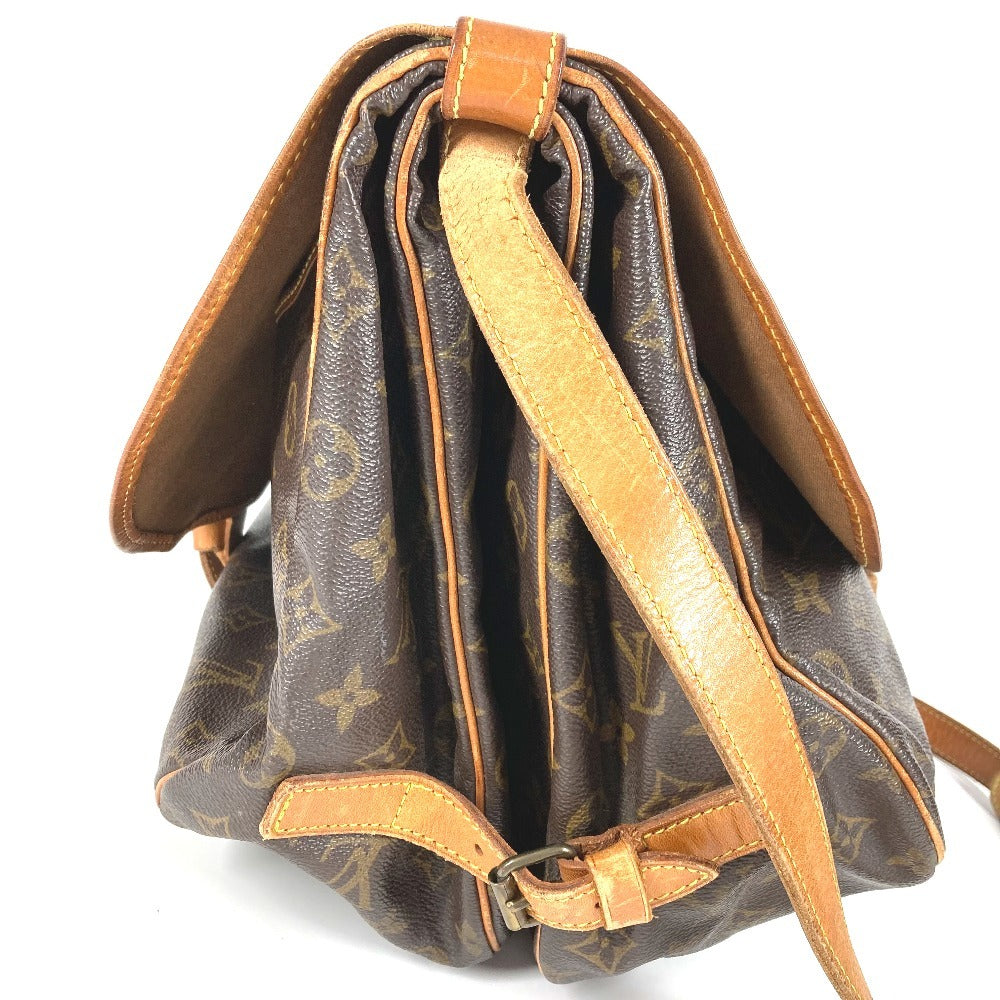 LOUIS VUITTON M42254 Monogram Saumur 35 Saumur 35 Crossbody Flap Bag Shoulder Bag Monogram Canvas Unisex Brown