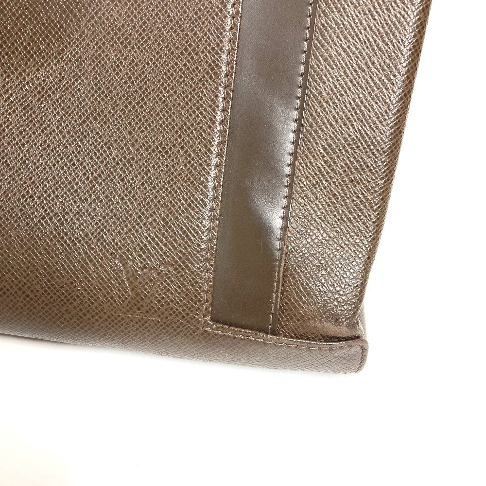 LOUIS VUITTON M31028 Taiga Kasbek PM Kasbek PM Bolso Tote Bag Hombro Bolso De Negocios Bolso Taiga Cuero Unisex Grizzly Brown