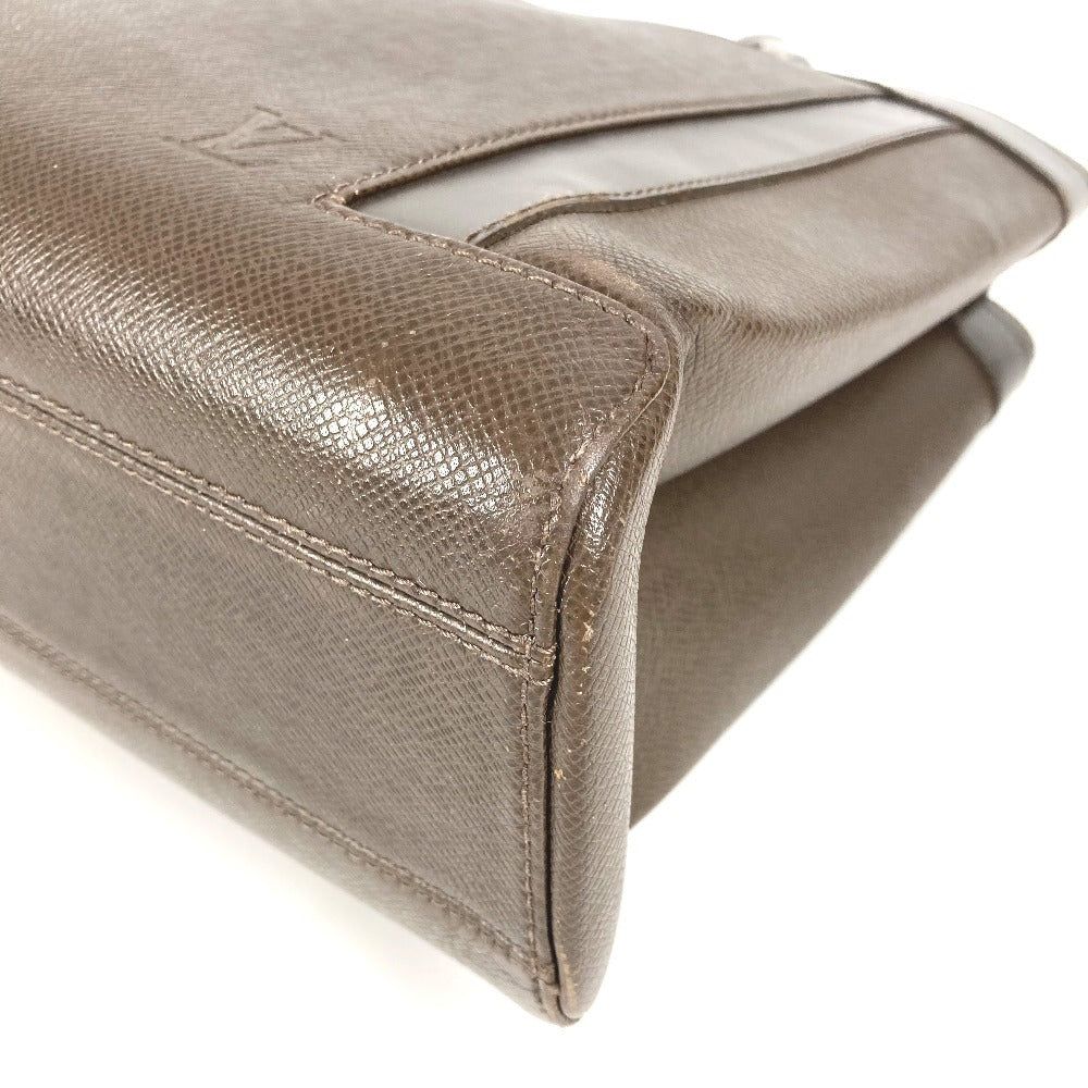LOUIS VUITTON M31028 Taiga Kasbek PM Kasbek PM Bolso Tote Bag Hombro Bolso De Negocios Bolso Taiga Cuero Unisex Grizzly Brown