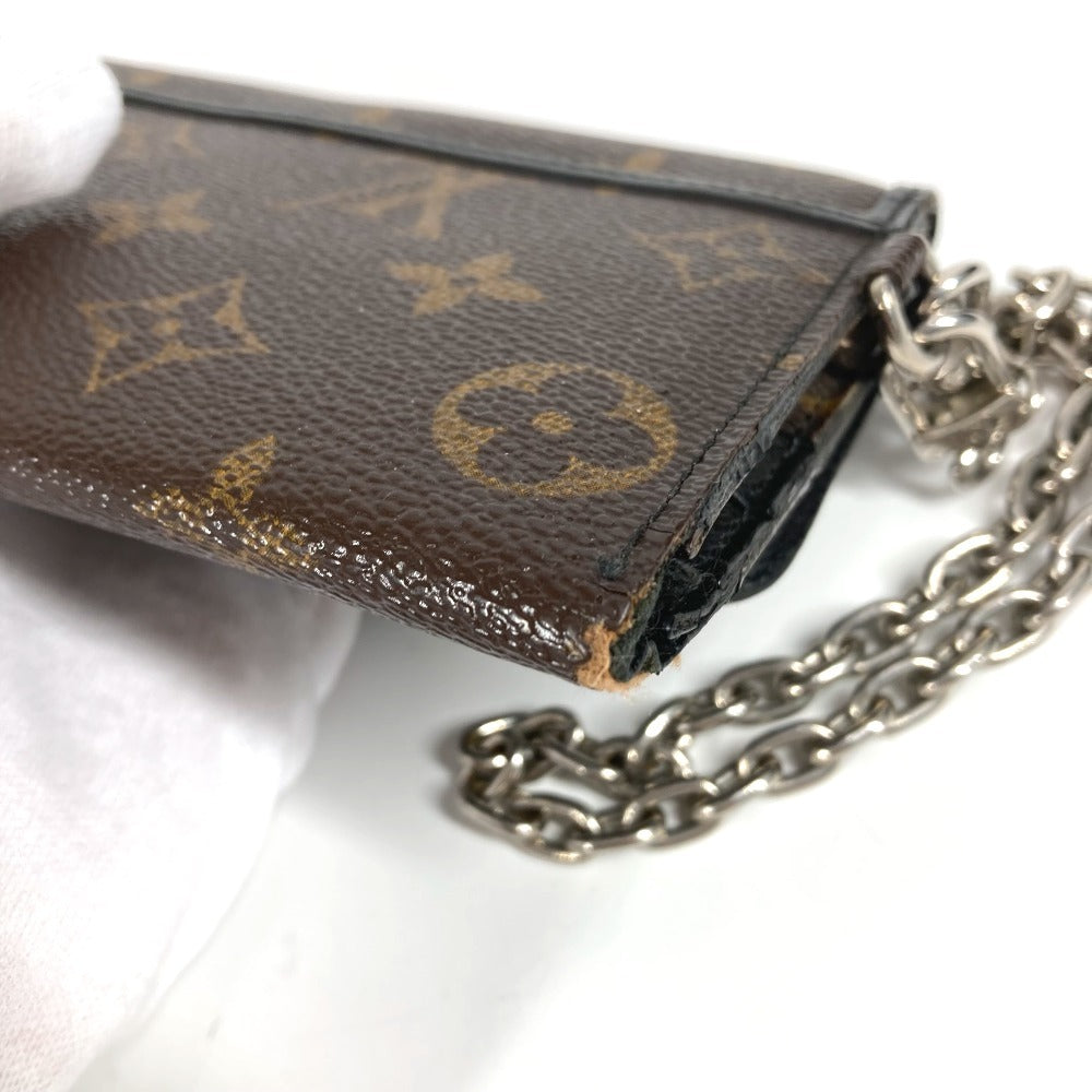 LOUIS VUITTON M60168 モノグラムマカサー ポルトフォイユ ロン ロングウォレット 3つ折り チェーン付き 長財布 モノグラムマカサーキャンバス ユニセックス ブラウン