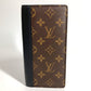 LOUIS VUITTON M93800 Monogram Macassar Portefeuille Tanon Long Wallet Bifold Long Wallet Monogram Macassar Canvas Unisex Black