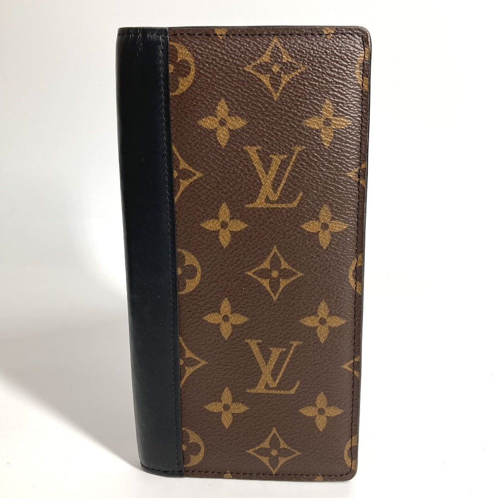 LOUIS VUITTON M93800 Monogram Macassar Portefeuille Tanon Long Wallet Bifold Long Wallet Monogram Macassar Canvas Unisex Black