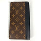 LOUIS VUITTON M93800 Monogram Macassar Portefeuille Tanon Long Wallet Bifold Long Wallet Monogram Macassar Canvas Unisex Black