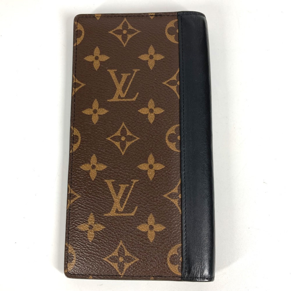LOUIS VUITTON M93800 Monogram Macassar Portefeuille Tanon Long Wallet Bifold Long Wallet Monogram Macassar Canvas Unisex Black