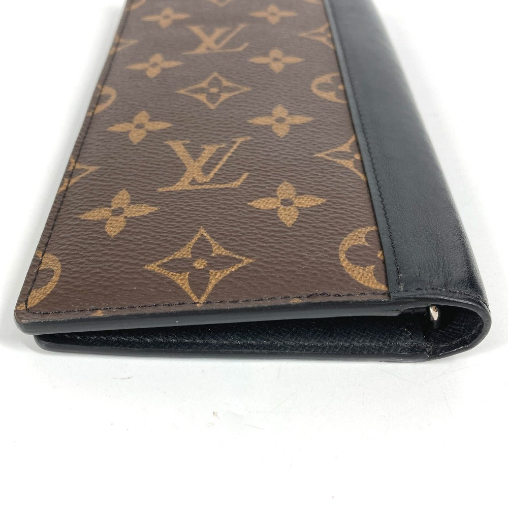 LOUIS VUITTON M93800 Monogram Macassar Portefeuille Tanon Long Wallet Bifold Long Wallet Monogram Macassar Canvas Unisex Black