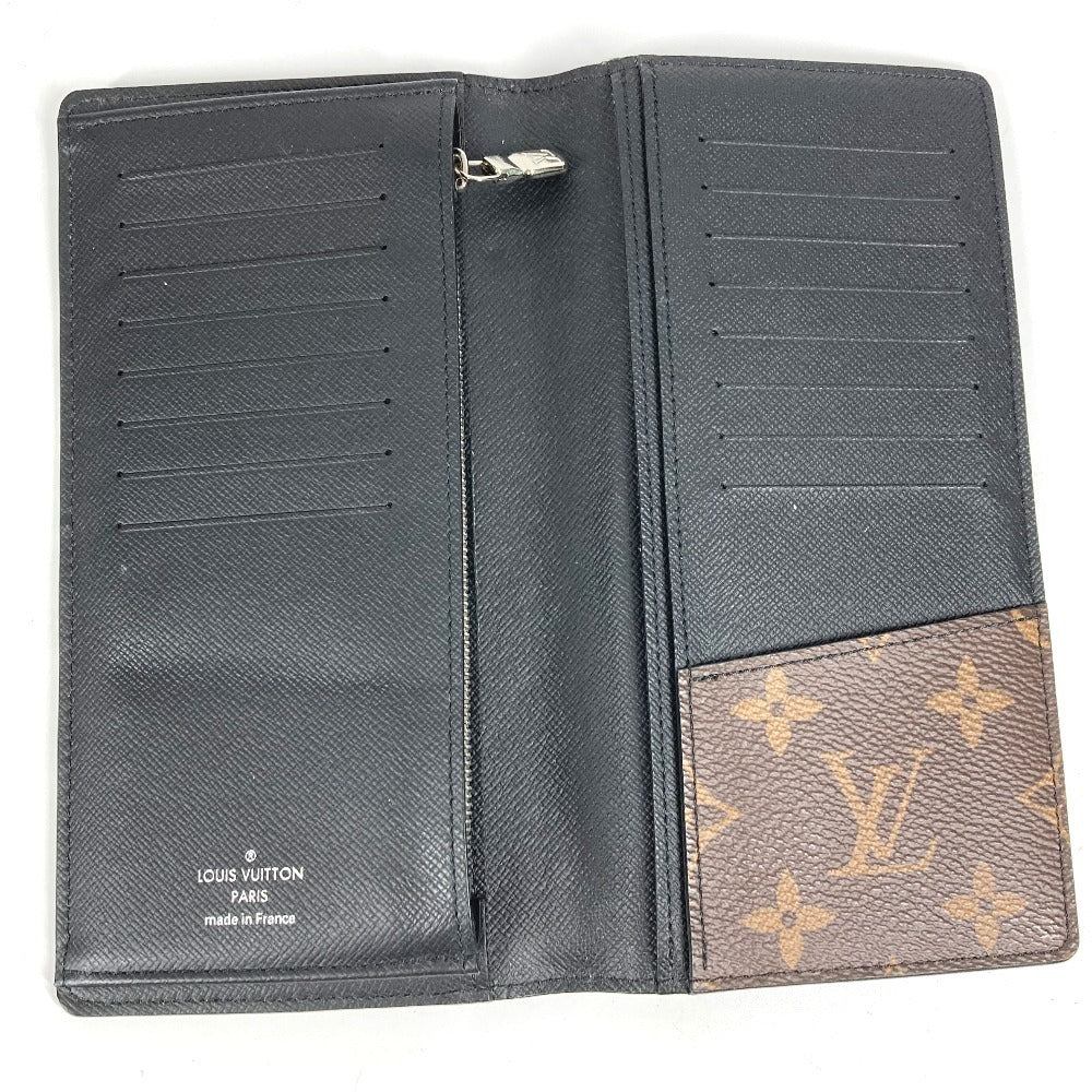LOUIS VUITTON M93800 Monogram Macassar Portefeuille Tanon Long Wallet Bifold Long Wallet Monogram Macassar Canvas Unisex Black