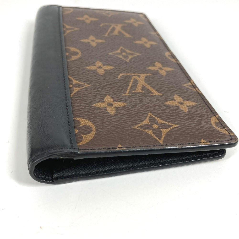 LOUIS VUITTON M93800 Monogram Macassar Portefeuille Tanon Long Wallet Bifold Long Wallet Monogram Macassar Canvas Unisex Black