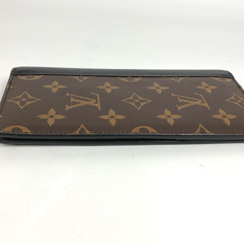 LOUIS VUITTON M93800 Monogram Macassar Portefeuille Tanon Long Wallet Bifold Long Wallet Monogram Macassar Canvas Unisex Black