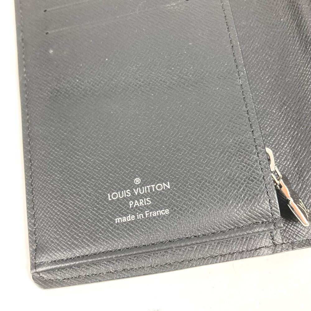 LOUIS VUITTON M93800 Monogram Macassar Portefeuille Tanon Long Wallet Bifold Long Wallet Monogram Macassar Canvas Unisex Black