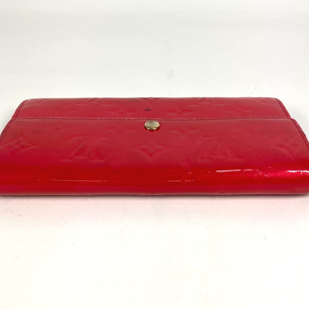 LOUIS VUITTON M93633 Monogram Vernis Portefeuille Sara Long Wallet Bifold Long Wallet Monogram Vernis Canvas Unisex Rose Pop Pink