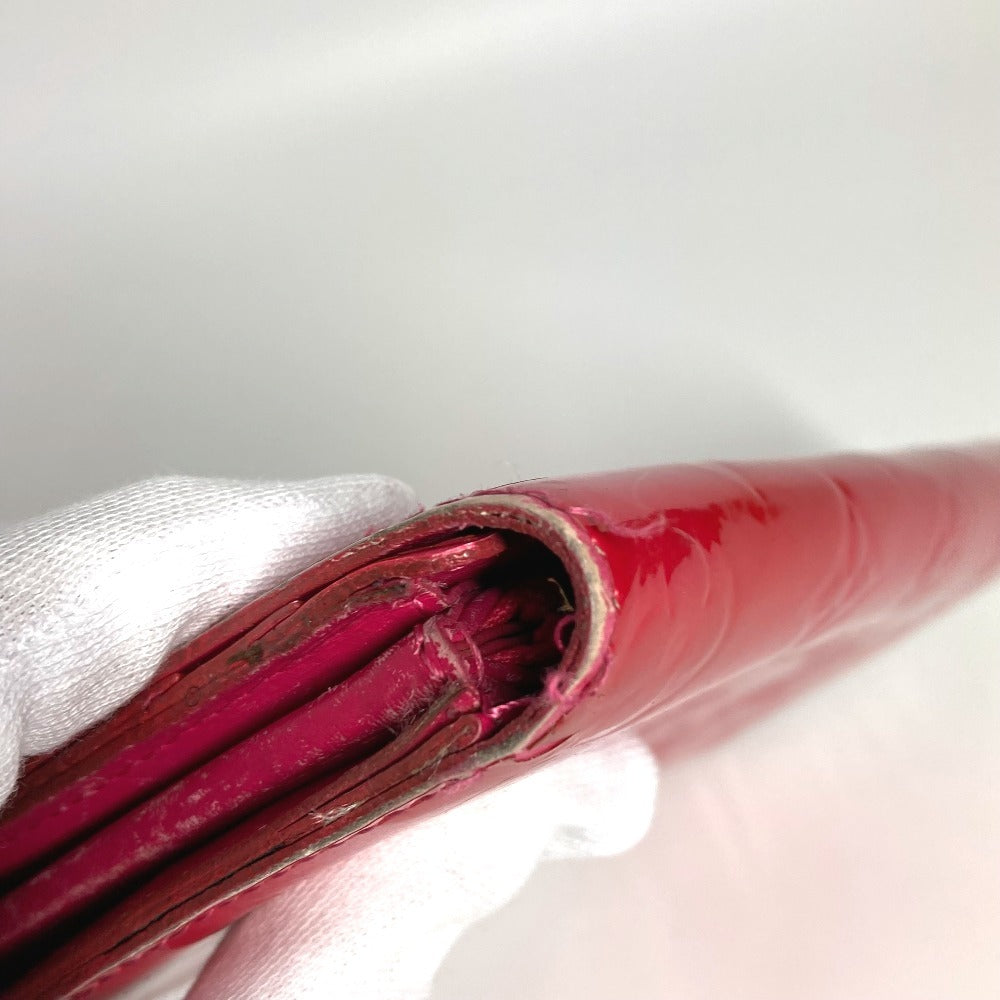 LOUIS VUITTON M93633 Monogram Vernis Portefeuille Sara Long Wallet Bifold Long Wallet Monogram Vernis Canvas Unisex Rose Pop Pink