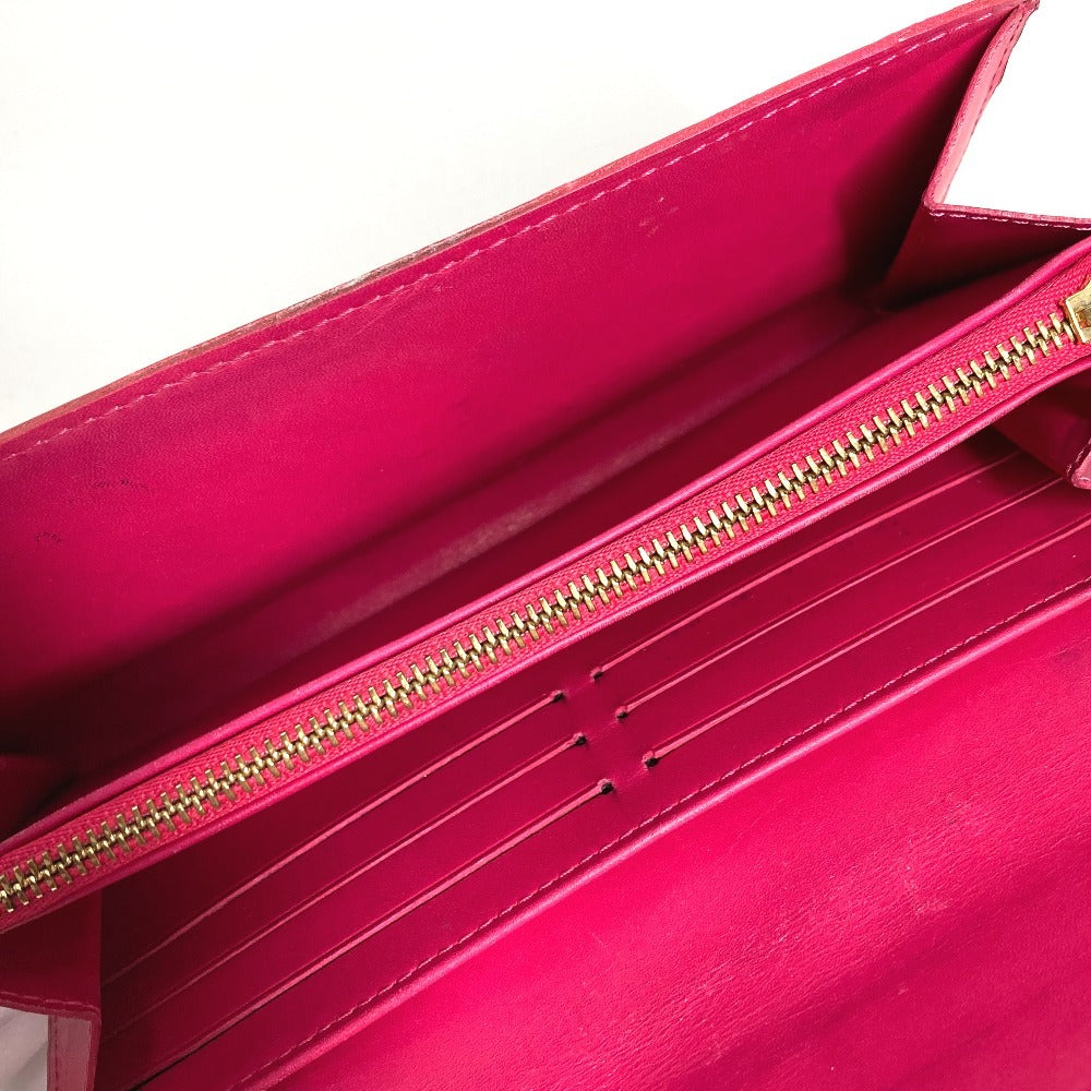 LOUIS VUITTON M93633 Monogram Vernis Portefeuille Sara Long Wallet Bifold Long Wallet Monogram Vernis Canvas Unisex Rose Pop Pink