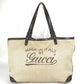 GUCCI 247207 With Pouch Logo Bag Tote Bag Shoulder Boston Bag Shoulder Bag Leather/Canvas Unisex Beige