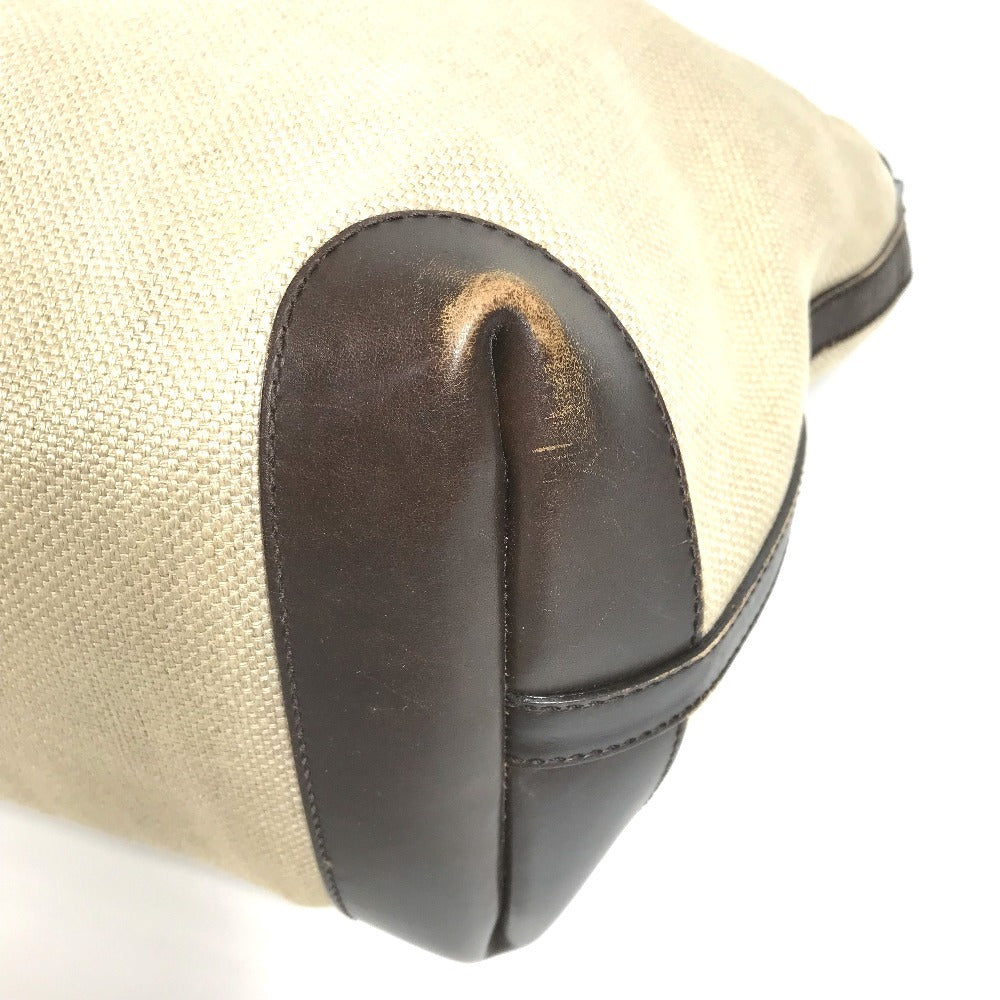GUCCI 247207 With Pouch Logo Bag Tote Bag Shoulder Boston Bag Shoulder Bag Leather/Canvas Unisex Beige