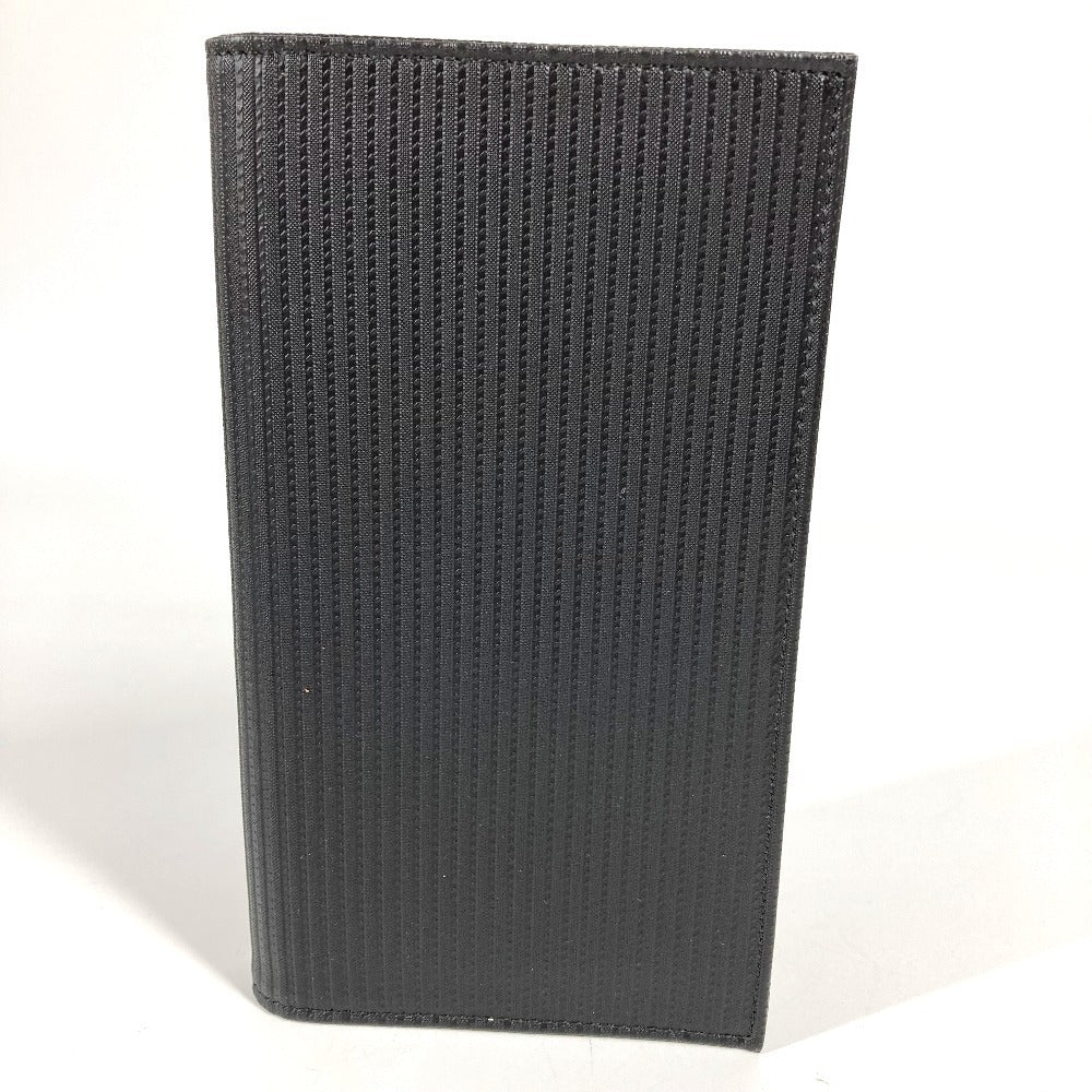 BVLGARI Logo Millerige Long Wallet Bifold Long Wallet PVC/Leather Unisex Black