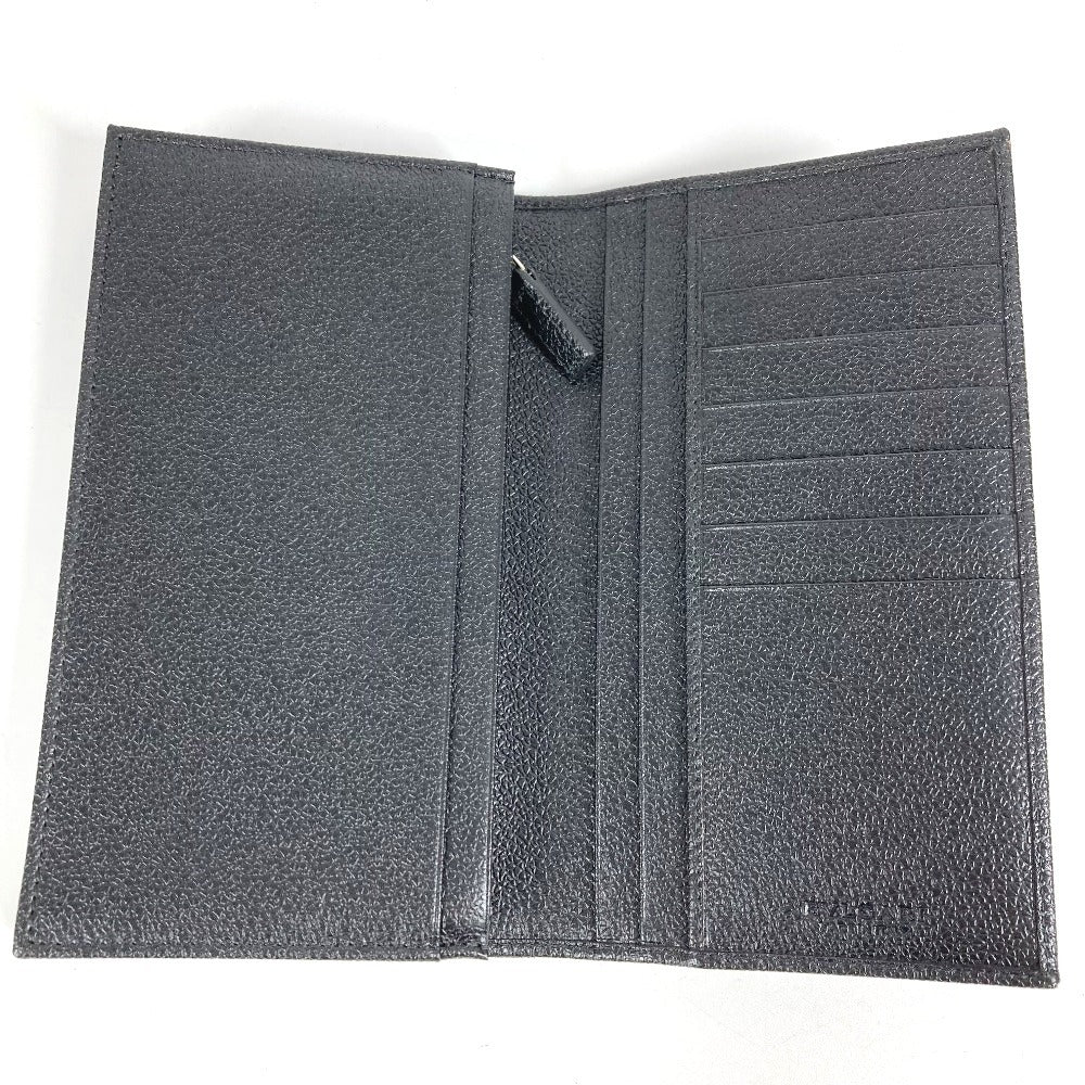 BVLGARI Logo Millerige Long Wallet Bifold Long Wallet PVC/Leather Unisex Black