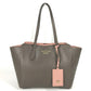 GUCCI 354408 Bicolor Logo Swing Bag Tote Bag Shoulder Bag Leather Unisex Gray