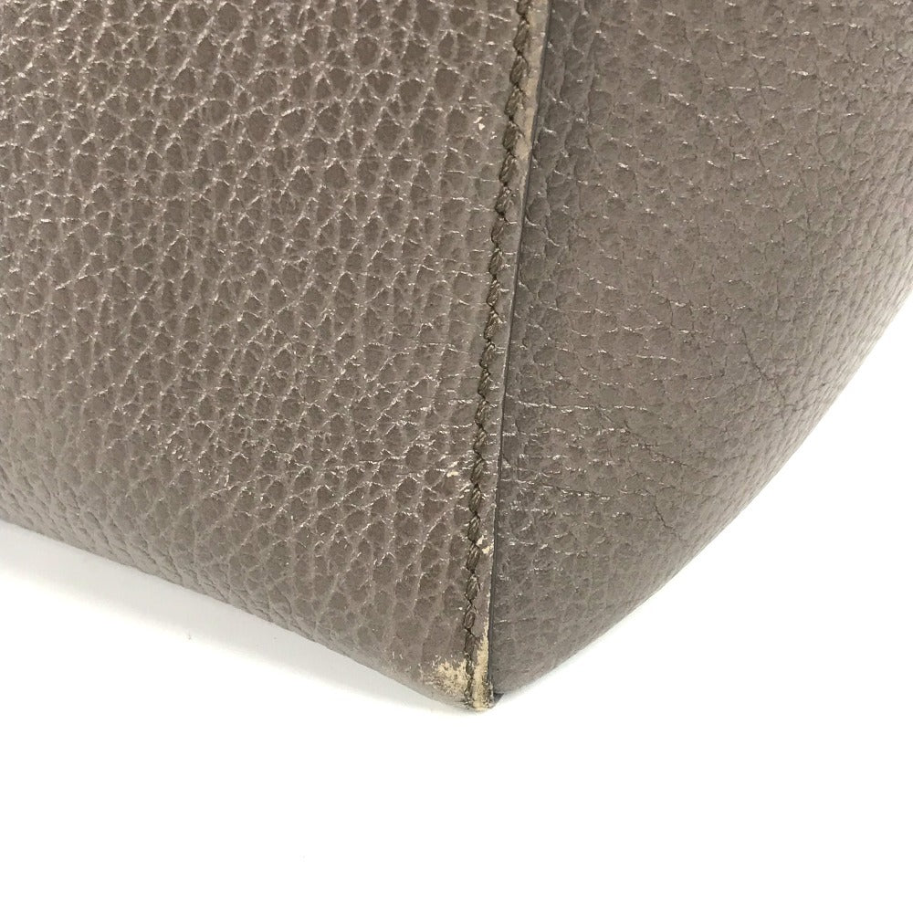 GUCCI 354408 Bicolor Logo Swing Bag Tote Bag Shoulder Bag Leather Unisex Gray