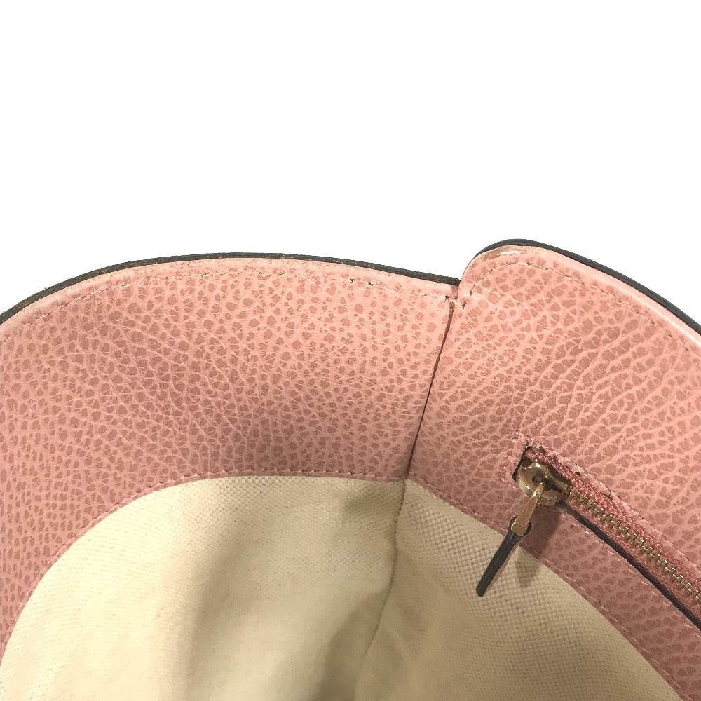 GUCCI 354408 Bicolor Logo Swing Bag Tote Bag Shoulder Bag Leather Unisex Gray