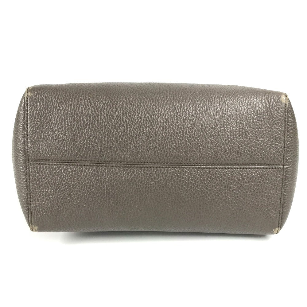 GUCCI 354408 Bicolor Logo Swing Bag Tote Bag Shoulder Bag Leather Unisex Gray