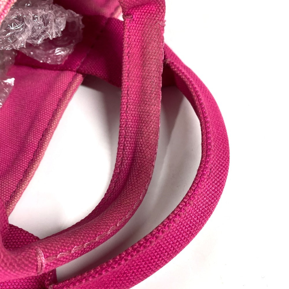 Prada Logo Canapa Bag Tote Bag Handbag Canvas Ladies Pink