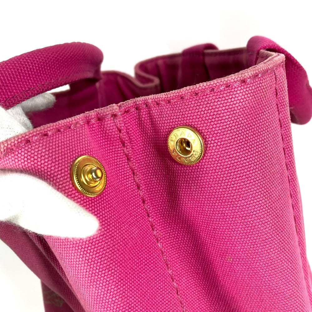 Prada Logo Canapa Bag Tote Bag Handbag Canvas Ladies Pink