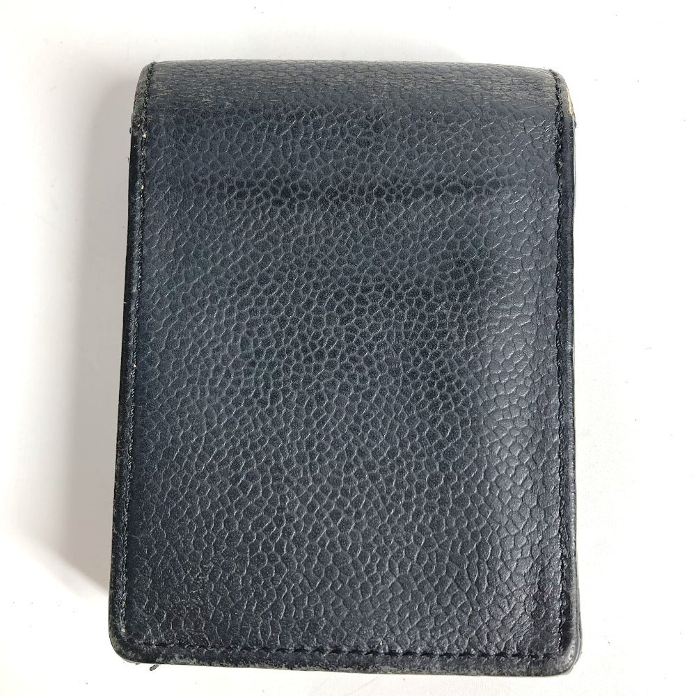 Chanel A13511 CC Coco Mark Logo Rokok Kes Kantung Aksesori Kes Rokok Kes Caviar Kulit Uniseks Hitam