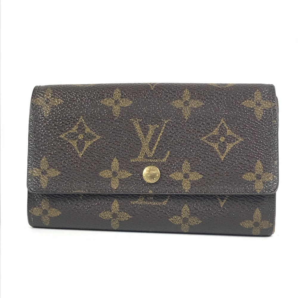 LOUIS VUITTON M61730 モノグラム ポルトモネビエトレゾール コンパクトウォレット フラップ 2つ折り財布 モノグラムキャンバス ユニセックス ブラウン
