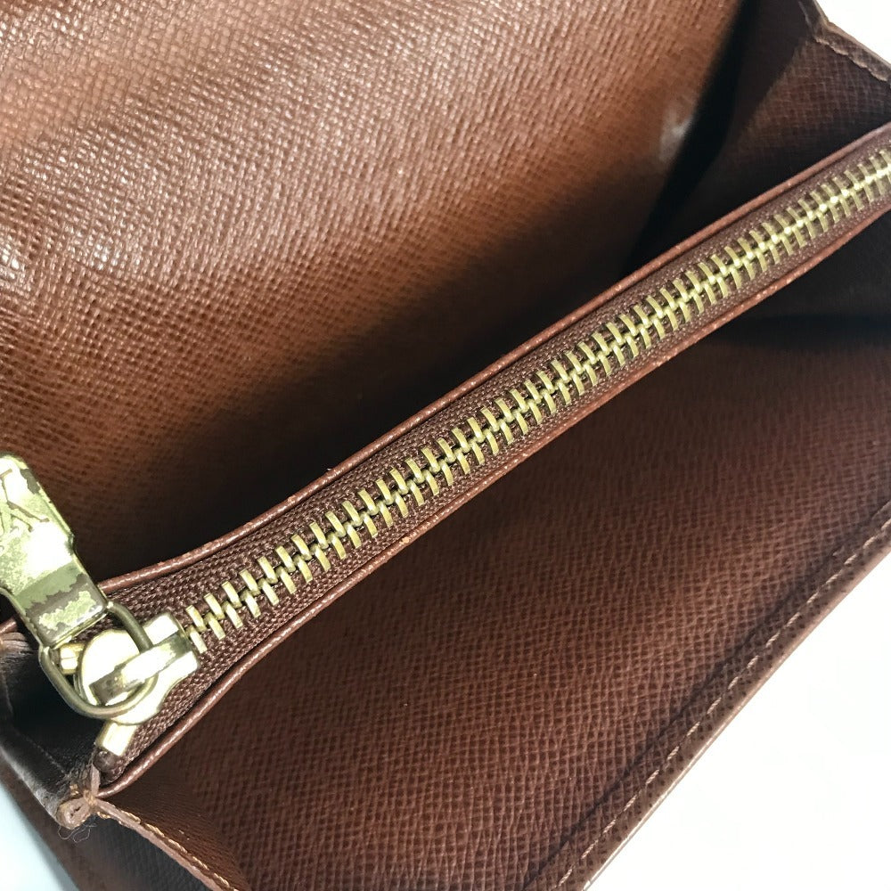 LOUIS VUITTON M61730 モノグラム ポルトモネビエトレゾール コンパクトウォレット フラップ 2つ折り財布 モノグラムキャンバス ユニセックス ブラウン