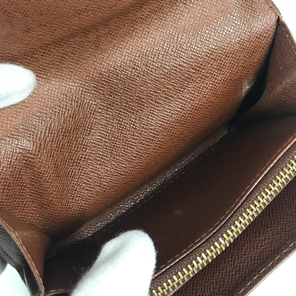 LOUIS VUITTON M61730 モノグラム ポルトモネビエトレゾール コンパクトウォレット フラップ 2つ折り財布 モノグラムキャンバス ユニセックス ブラウン