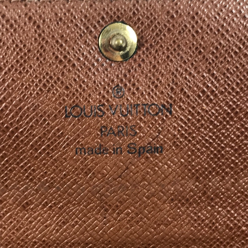 LOUIS VUITTON M61730 モノグラム ポルトモネビエトレゾール コンパクトウォレット フラップ 2つ折り財布 モノグラムキャンバス ユニセックス ブラウン