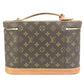 LOUIS VUITTON M47280 モノグラム ニース 2WAYバッグ ショルダーバッグ メイクボックス ミラー付き ハンドバッグ モノグラムキャンバス レディース ブラウン