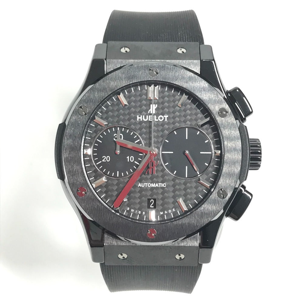 HUBLOT 521.CM.1771.RX 裏スケ クラシックフュージョン ブラックマジック クロノグラフ 自動巻き ウォッチ メンズ時計 腕時計 セラミック メンズ ブラック