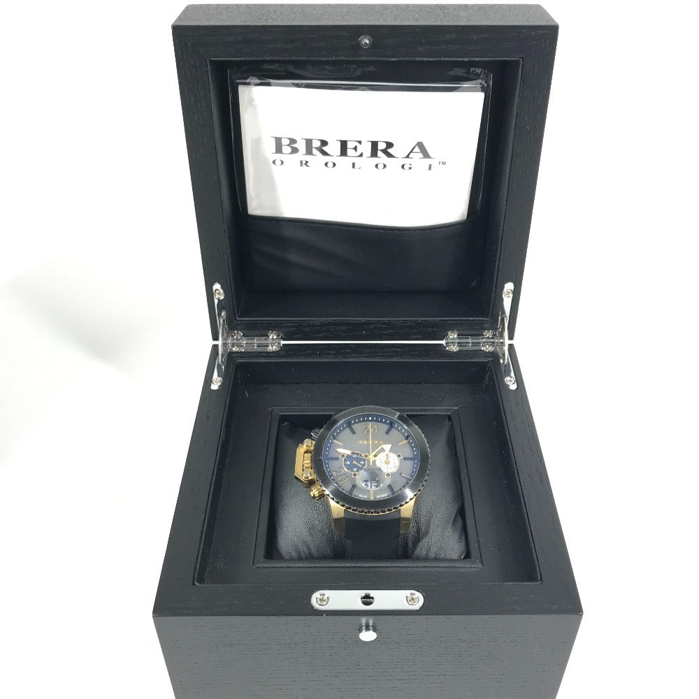 BRERA OROLOGI BRML2C48 ロゴ ウォッチ メンズ時計 腕時計 ラバー メンズ ブラック