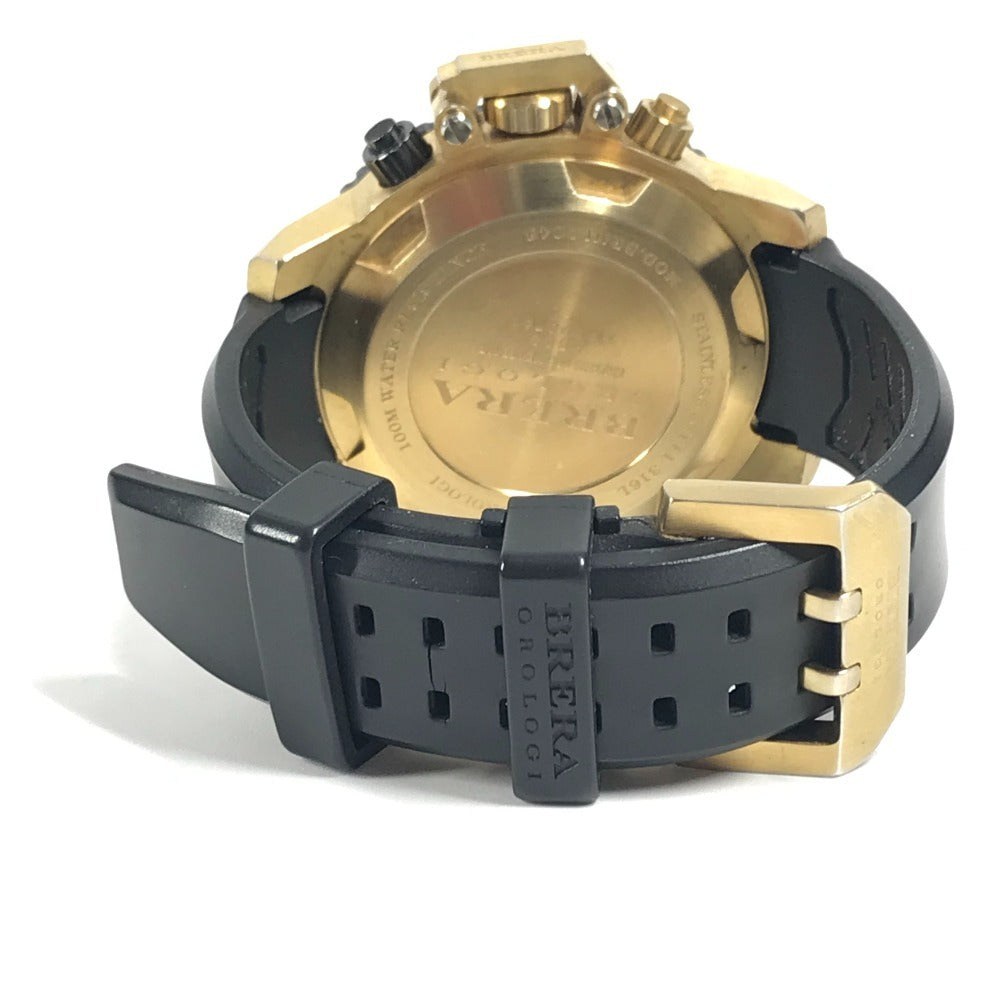 BRERA OROLOGI BRML2C48 ロゴ ウォッチ メンズ時計 腕時計 ラバー メンズ ブラック