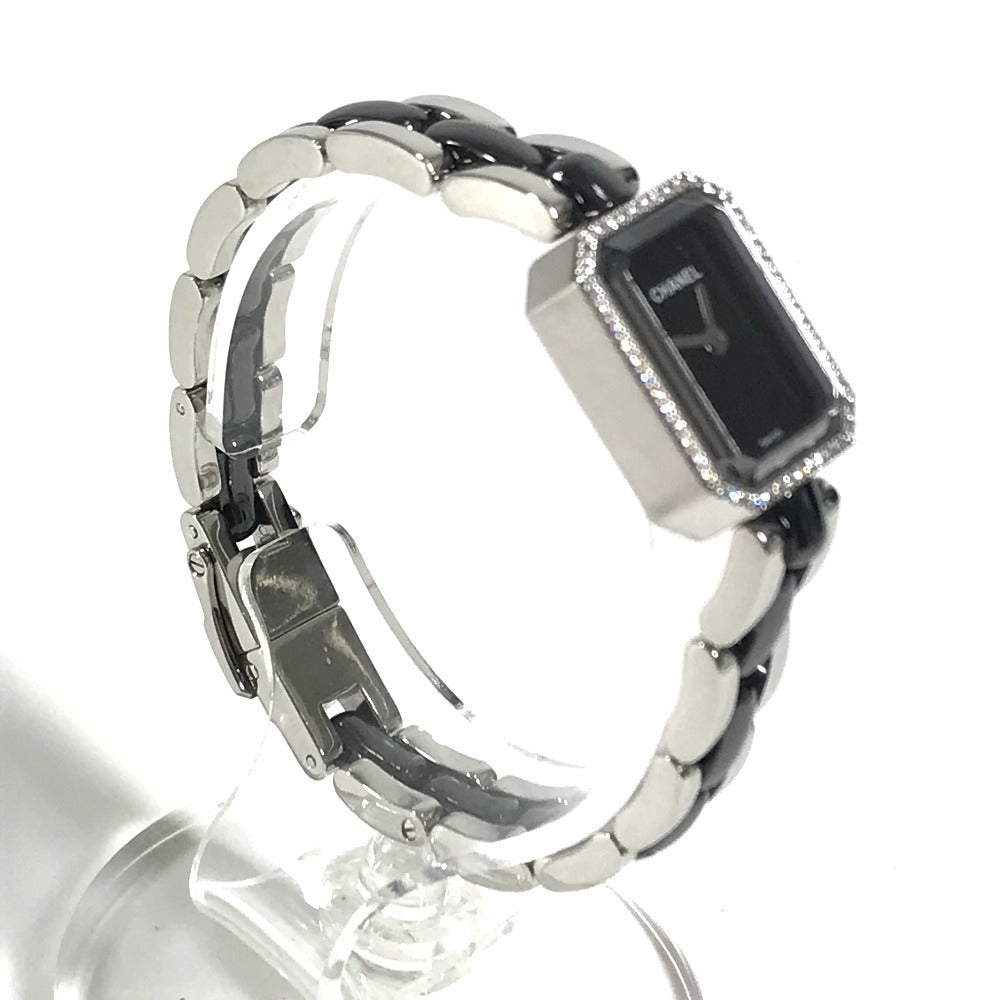 CHANEL H2163 ダイヤモンド ダイヤ ベゼルダイヤ プルミエール レディースウォッチ ウォッチ 腕時計 SS レディース ブラック
