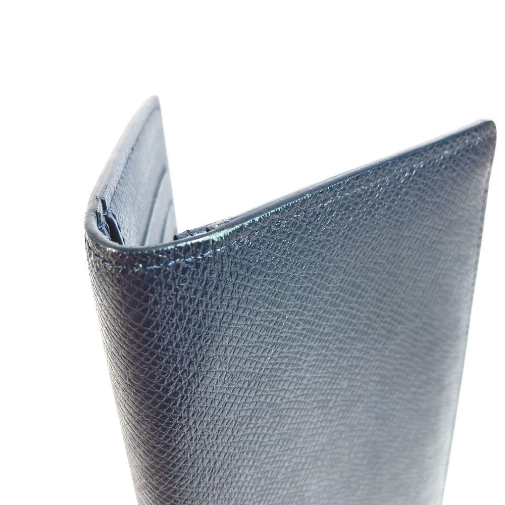 LOUIS VUITTON M30662 Taiga Portefeuille Brazza Long Wallet, Bifold, Taiga Leather, Unisex, Ocean Blue