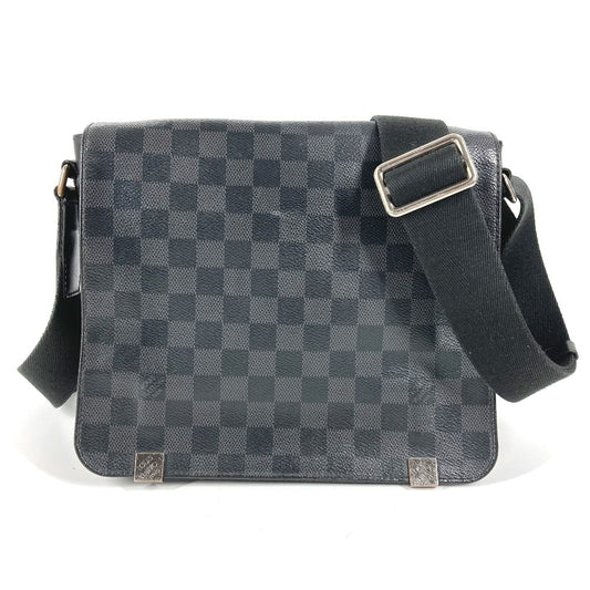LOUIS VUITTON N41028 ダミエグラフィット ディストリクト PM NM 斜め掛け カバン フラップ ショルダーバッグ ダミエグラフィットキャンバス ユニセックス ブラック