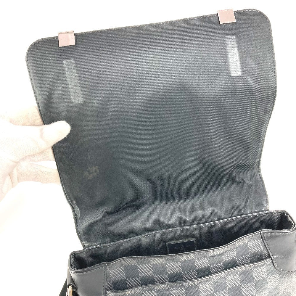 LOUIS VUITTON N41028 ダミエグラフィット ディストリクト PM NM 斜め掛け カバン フラップ ショルダーバッグ ダミエグラフィットキャンバス ユニセックス ブラック