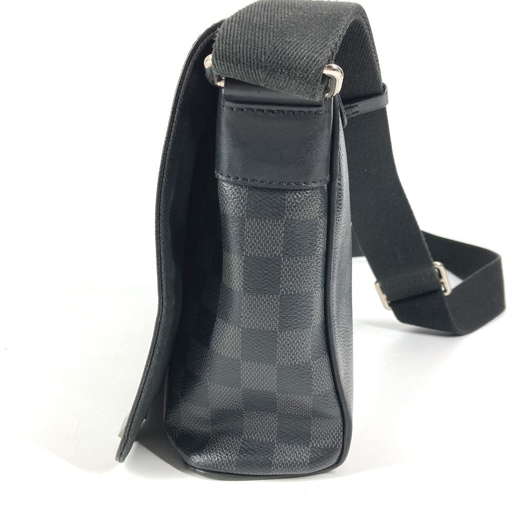 LOUIS VUITTON N41028 ダミエグラフィット ディストリクト PM NM 斜め掛け カバン フラップ ショルダーバッグ ダミエグラフィットキャンバス ユニセックス ブラック