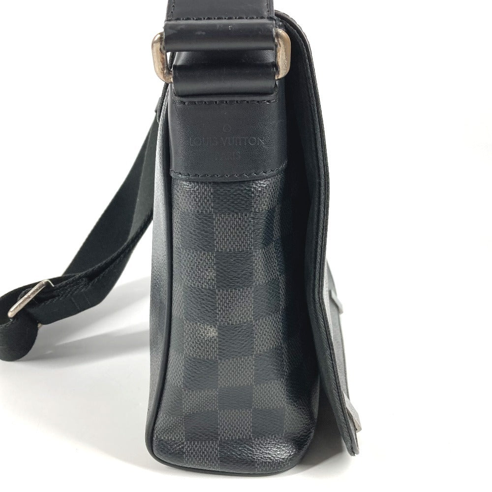 LOUIS VUITTON N41028 ダミエグラフィット ディストリクト PM NM 斜め掛け カバン フラップ ショルダーバッグ ダミエグラフィットキャンバス ユニセックス ブラック