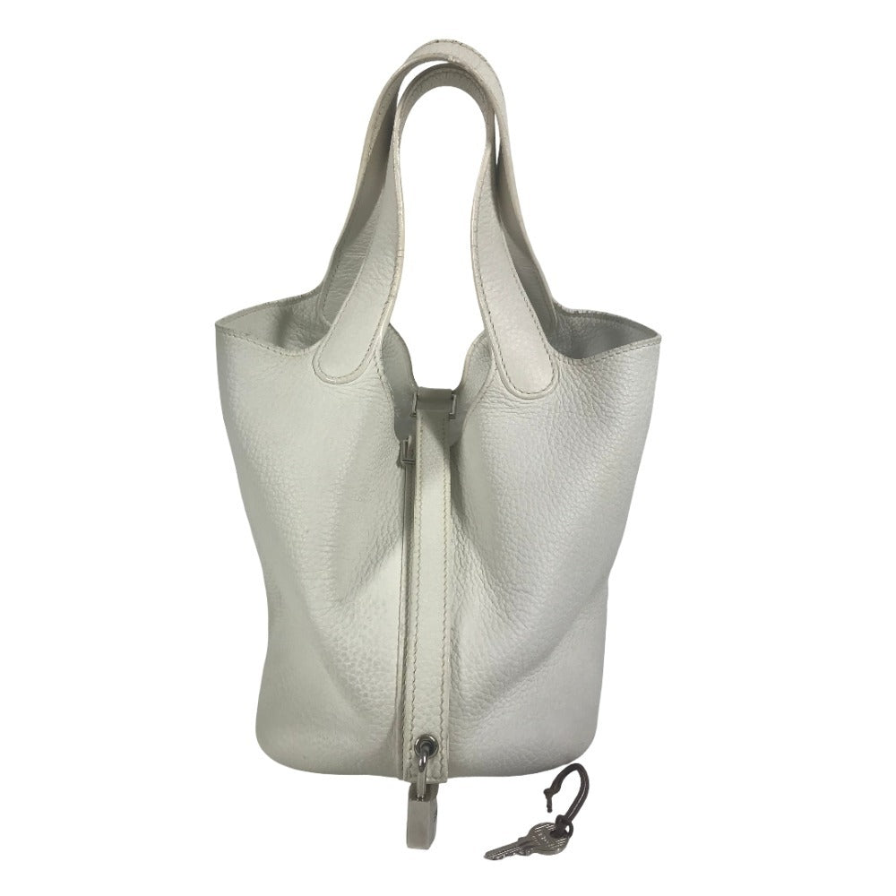 HERMES ピコタンロック PM ピコタンロックPM カバン トートバッグ ハンドバッグ トリヨンクレマンス ユニセックス ホワイト