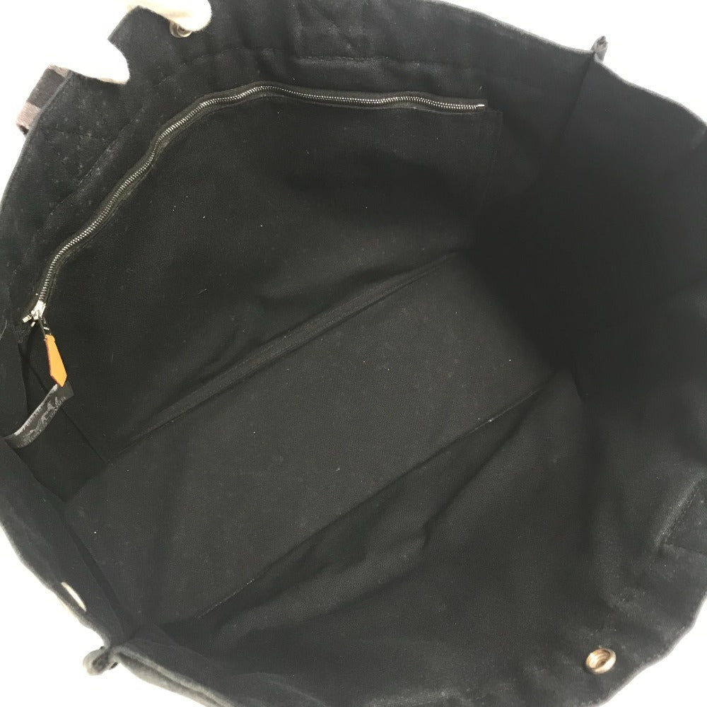 HERMES フールトゥGM フールトゥ GM トートバッグ 肩掛 カバン ショルダーバッグ キャンバス ユニセックス ブラック