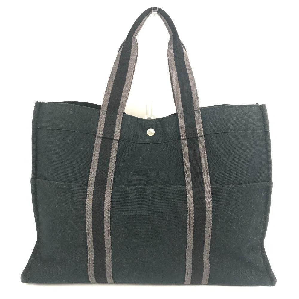 HERMES フールトゥGM フールトゥ GM トートバッグ 肩掛 カバン ショルダーバッグ キャンバス ユニセックス ブラック