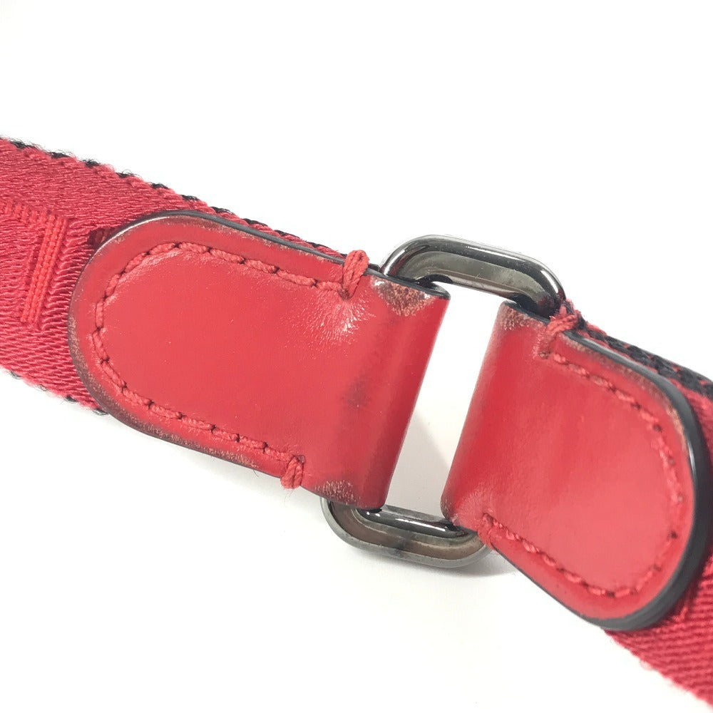 Christian Louboutin mesh spike stud belt bag, crossbody bag, shoulder bag, nylon, unisex, red