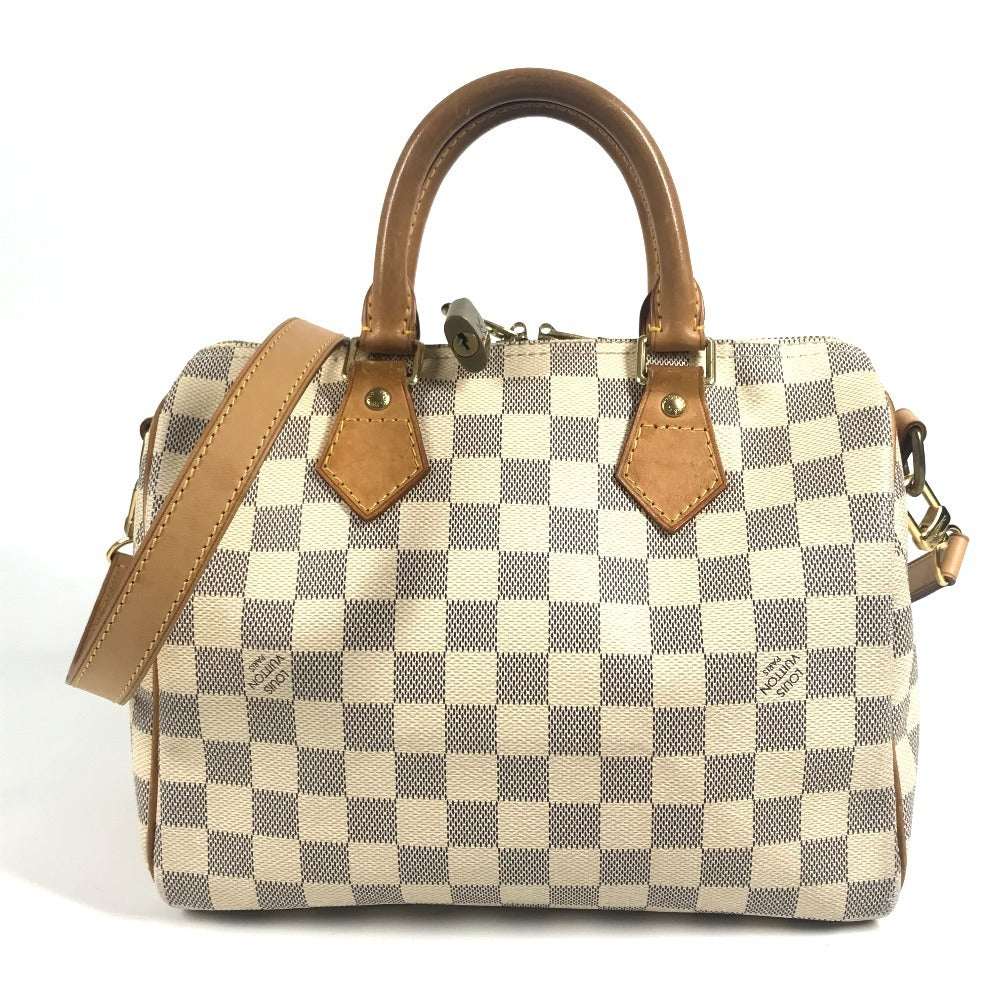 LOUIS VUITTON N40608 Damier Azur Speedy Bandouliere 25 Bag, Mini Boston Bag, Shoulder Bag, Crossbody Bag, Handbag, Damier Azur Canvas, Unisex, White
