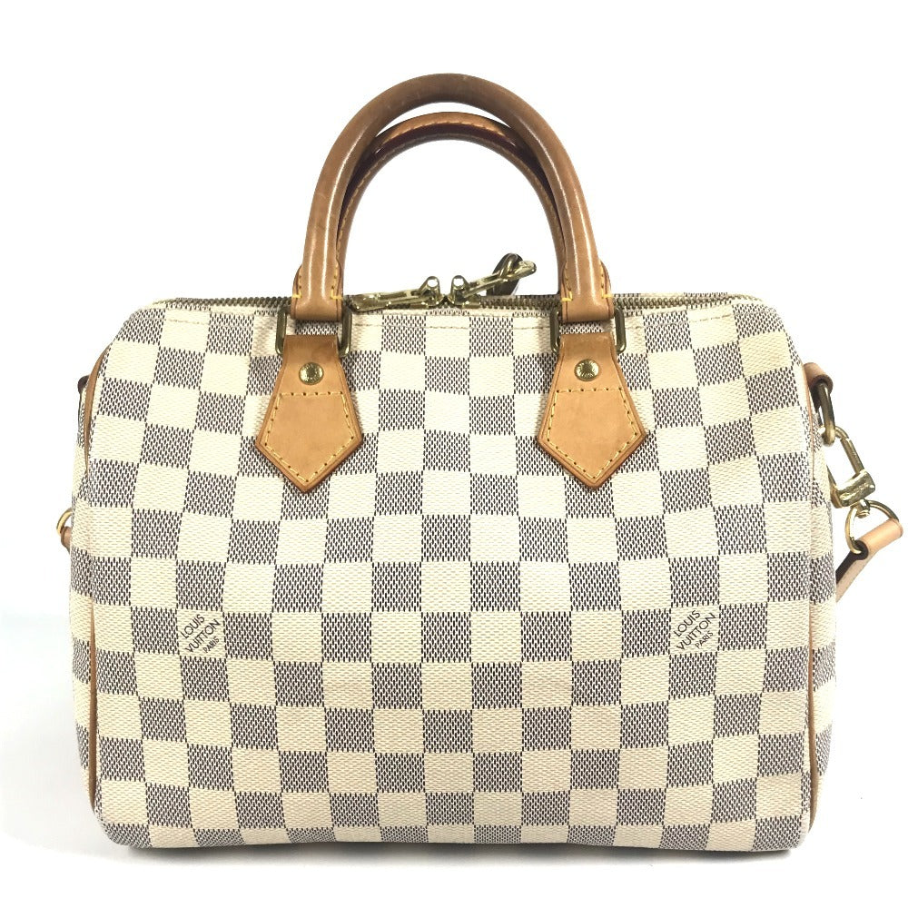 LOUIS VUITTON N40608 Damier Azur Speedy Bandouliere 25 Bag, Mini Boston Bag, Shoulder Bag, Crossbody Bag, Handbag, Damier Azur Canvas, Unisex, White