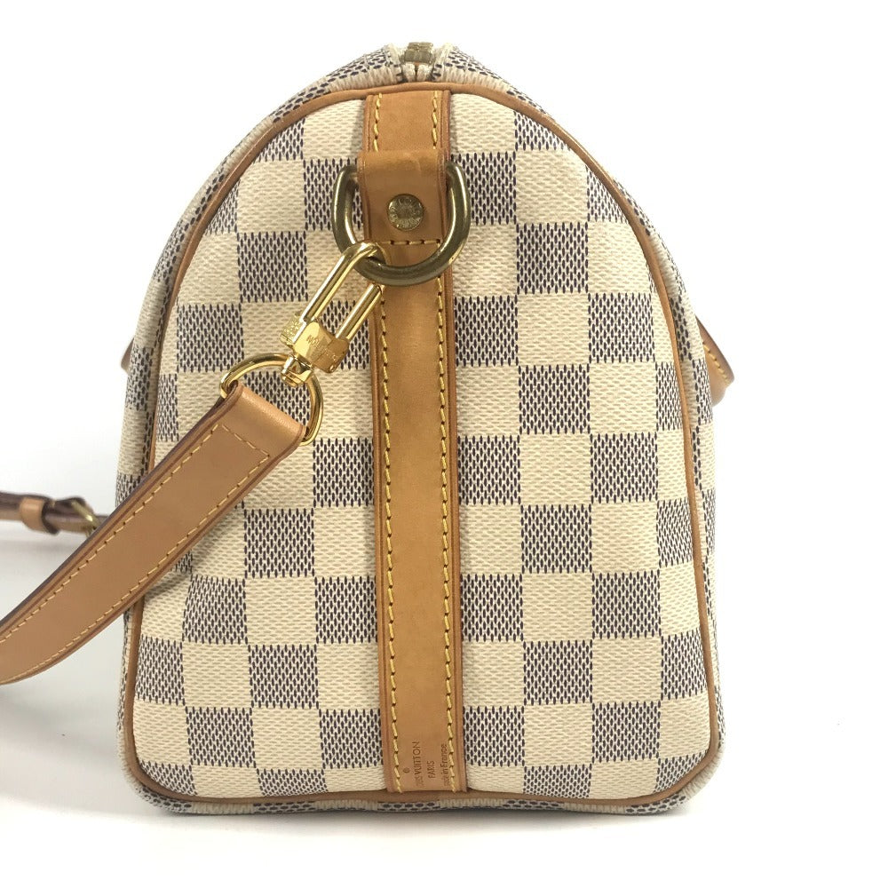 LOUIS VUITTON N40608 Damier Azur Speedy Bandouliere 25 Bag, Mini Boston Bag, Shoulder Bag, Crossbody Bag, Handbag, Damier Azur Canvas, Unisex, White